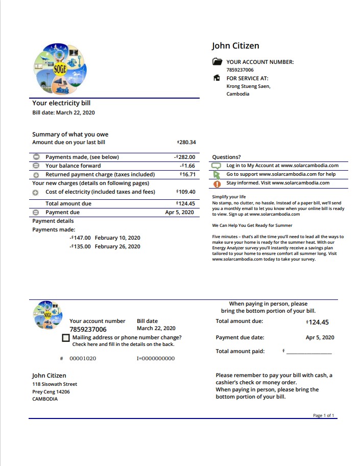  Minol USA business utility bill 